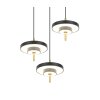 Trio lights KEATON pendant light LED black-gold, 3-light sources