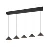 Trio lights Laguna pendant light LED black, 5-light sources