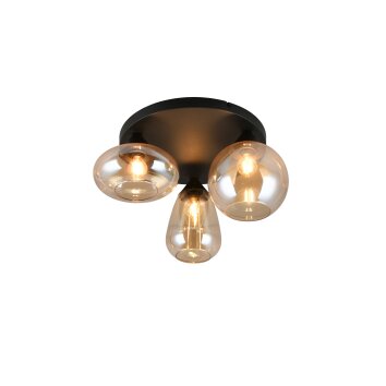 Trio lights Lumina ceiling light black, 3-light sources