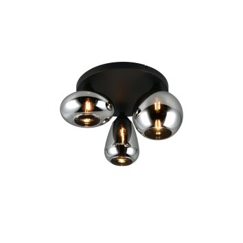 Trio lights Lumina ceiling light black, 3-light sources