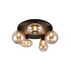 Trio lights Lumina ceiling light black, 5-light sources