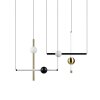 Trio lights Melita pendant light LED black-gold, 1-light source