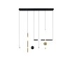 Trio lights Melita pendant light LED black-gold, 1-light source