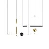 Trio lights Melita pendant light LED black-gold, 1-light source