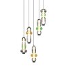 Trio lights Minerva pendant light LED colourful, 5-light sources