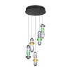 Trio lights Minerva pendant light LED colourful, 5-light sources