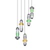 Trio lights Minerva pendant light LED colourful, 5-light sources