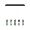Trio lights Minerva pendant light LED colourful, 5-light sources