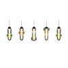 Trio lights Minerva pendant light LED colourful, 5-light sources