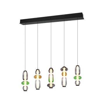 Trio lights Minerva pendant light LED colourful, 5-light sources