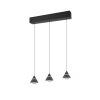 Trio lights Romeo pendant light LED black, 3-light sources