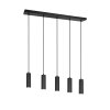 Trio lights Soka pendant light black, 5-light sources