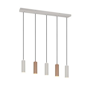 Trio lights Soka pendant light brown, 5-light sources