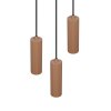 Trio lights Soka pendant light brown, 3-light sources