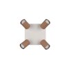 Trio lights Soka ceiling spotlight brown, 4-light sources
