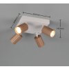 Trio lights Soka ceiling spotlight brown, 4-light sources