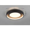 Trio lights Solea ceiling light LED black, 1-light source