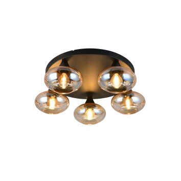 Reality lights Divina ceiling light black, 5-light sources