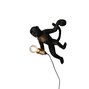 Reality lights Louy wall light black, 1-light source