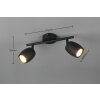 Reality lights Nancy ceiling spotlight black, 2-light sources