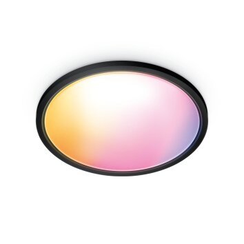 Philips Lights SuperSlim ceiling light LED black, 1-light source, Colour changer