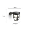 Philips Lights Radii wall light LED black, 1-light source