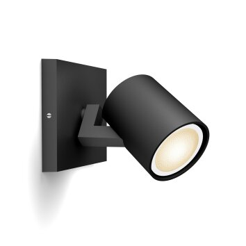 Philips Lights Runner ceiling light, wall light black, 1-light source