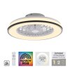 Leuchten Direkt lights LENO ceiling light LED black, 1-light source, Remote control, Colour changer