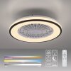 Leuchten Direkt lights LENO ceiling light LED black, 1-light source, Remote control, Colour changer
