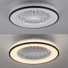 Leuchten Direkt lights LENO ceiling light LED black, 1-light source, Remote control, Colour changer
