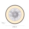 Leuchten Direkt lights LENO ceiling light LED black, 1-light source, Remote control, Colour changer