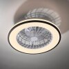 Leuchten Direkt lights LENO ceiling light LED black, 1-light source, Remote control, Colour changer
