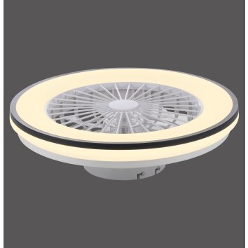 Leuchten Direkt lights LENO ceiling light LED black, 1-light source, Remote control, Colour changer