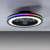 Leuchten Direkt lights BRANDON ceiling light LED black, 2-light sources, Remote control, Colour changer