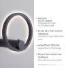 Leuchten Direkt lights ARCHIE wall light LED anthracite, 1-light source, Remote control