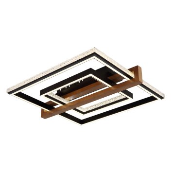 Globo lighting Deloris ceiling light LED dark brown, black, 1-light source, Remote control