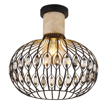 Globo lighting Dorthy ceiling light grey, black, 1-light source