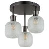 Globo lighting Brokana ceiling light chrome, black, 3-light sources