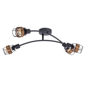 Globo lighting Malik ceiling light black, 4-light sources