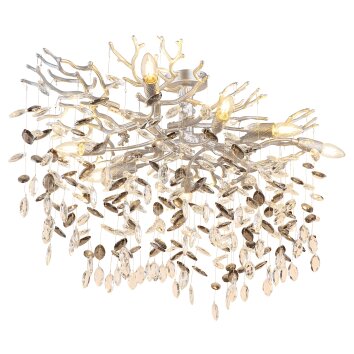 Globo lighting Queena ceiling light silver, 7-light sources