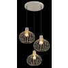 Globo lighting Mateo hanging light cream, 3-light sources