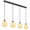 Globo lighting Brokana hanging light chrome, black, 4-light sources