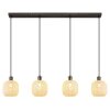 Globo lighting Brokana hanging light chrome, black, 4-light sources