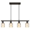Globo lighting Villegas hanging light black, 4-light sources
