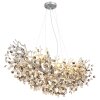 Globo lighting Queena chandelier silver, 10-light sources