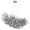 Globo lighting Queena chandelier silver, 10-light sources