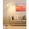 Globo lighting Malte floor lamp matt nickel, 2-light sources