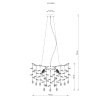Globo lighting Queena chandelier silver, 8-light sources