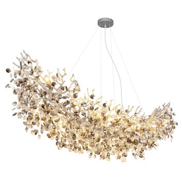 Globo lighting Queena chandelier silver, 16-light sources