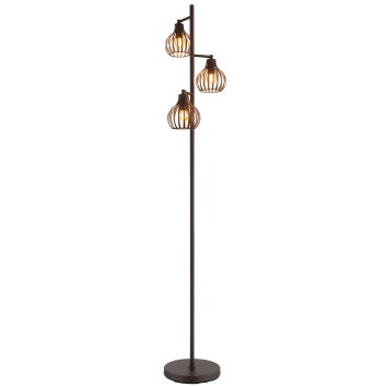 Globo lighting Mateo floor lamp rust-coloured, 3-light sources